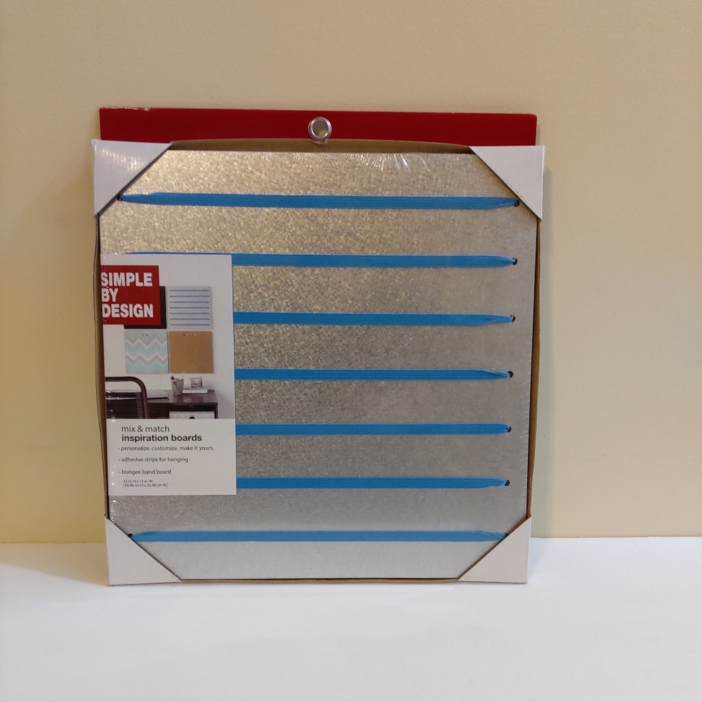 NEW Simple By Design Inspiration Board12" x12" Silver & Teal